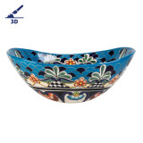La Reina prima - Mexican washbasin with bolded pattern