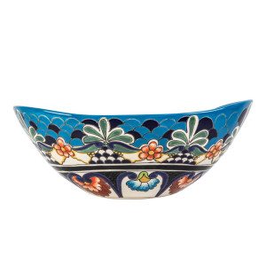 La Reina prima - Mexican washbasin with bolded pattern