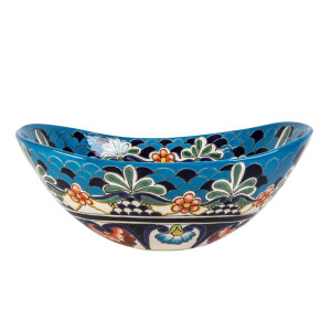 La Reina prima - Mexican washbasin with bolded pattern