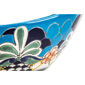 La Reina prima - Mexican washbasin with bolded pattern