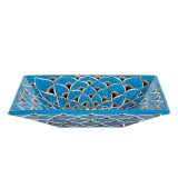 Azura prima -  turquise sink decorated with relief