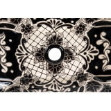 Serena prima - black countertop sink with bolded pattern