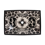 Serena prima - black countertop sink with bolded pattern