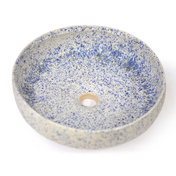Klaudia - round white-blue sink