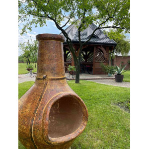 Las Cumbres - garden fireplace from Mexico - 2 holes
