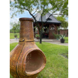 Las Cumbres - garden fireplace from Mexico - 2 holes