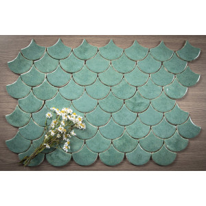 Fish Scale - "Jade Spring" tile set from the "Water" series.
