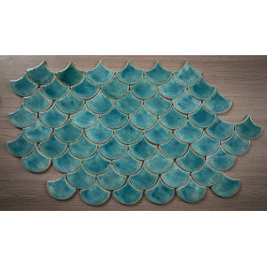 Fish scale - "Turquoise Cenote" tile set from the "Water" series