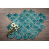 Fish scale - "Turquoise Cenote" tile set from the "Water" series