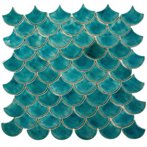 Fish scale - "Turquoise Cenote" tile set from the "Water" series
