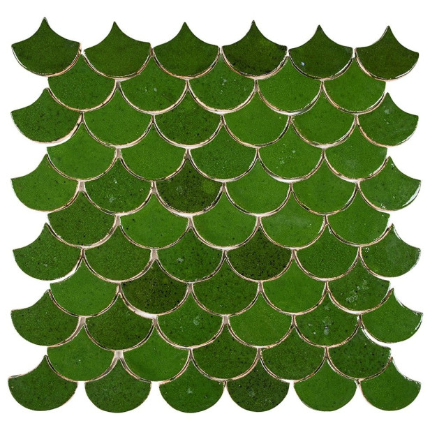 Fish Scale - 'Forest Moss' tile set from the 'Water' series.