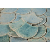 Fish Scale - "Turquoise in Mist" tile set from the "Water" series