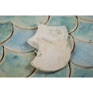 Fish Scale - "Turquoise in Mist" tile set from the "Water" series