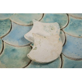 Fish Scale - "Turquoise in Mist" tile set from the "Water" series