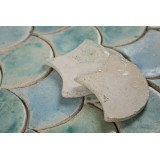 Fish Scale - "Turquoise in Mist" tile set from the "Water" series