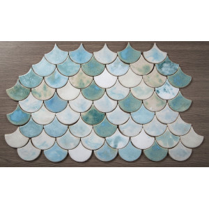 Fish scale - set of tiles "Morning in the fog" from the "Water" series