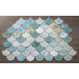 Fish scale - set of tiles "Morning in the fog" from the "Water" series