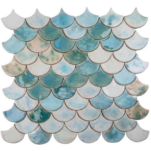 Fish scale - set of tiles "Morning in the fog" from the "Water" series