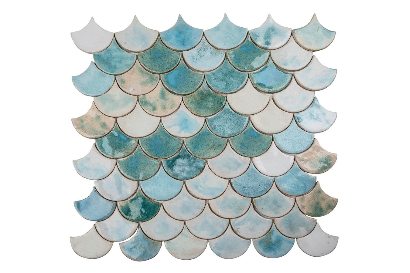 Fish scale - set of tiles "Morning in the fog" from the "Water" series