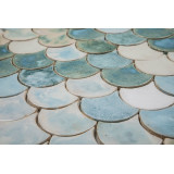 Fish scale - set of tiles "Morning in the fog" from the "Water" series