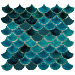 Fish scale - set of tiles "Turquoise Grotto" from the "Water" series