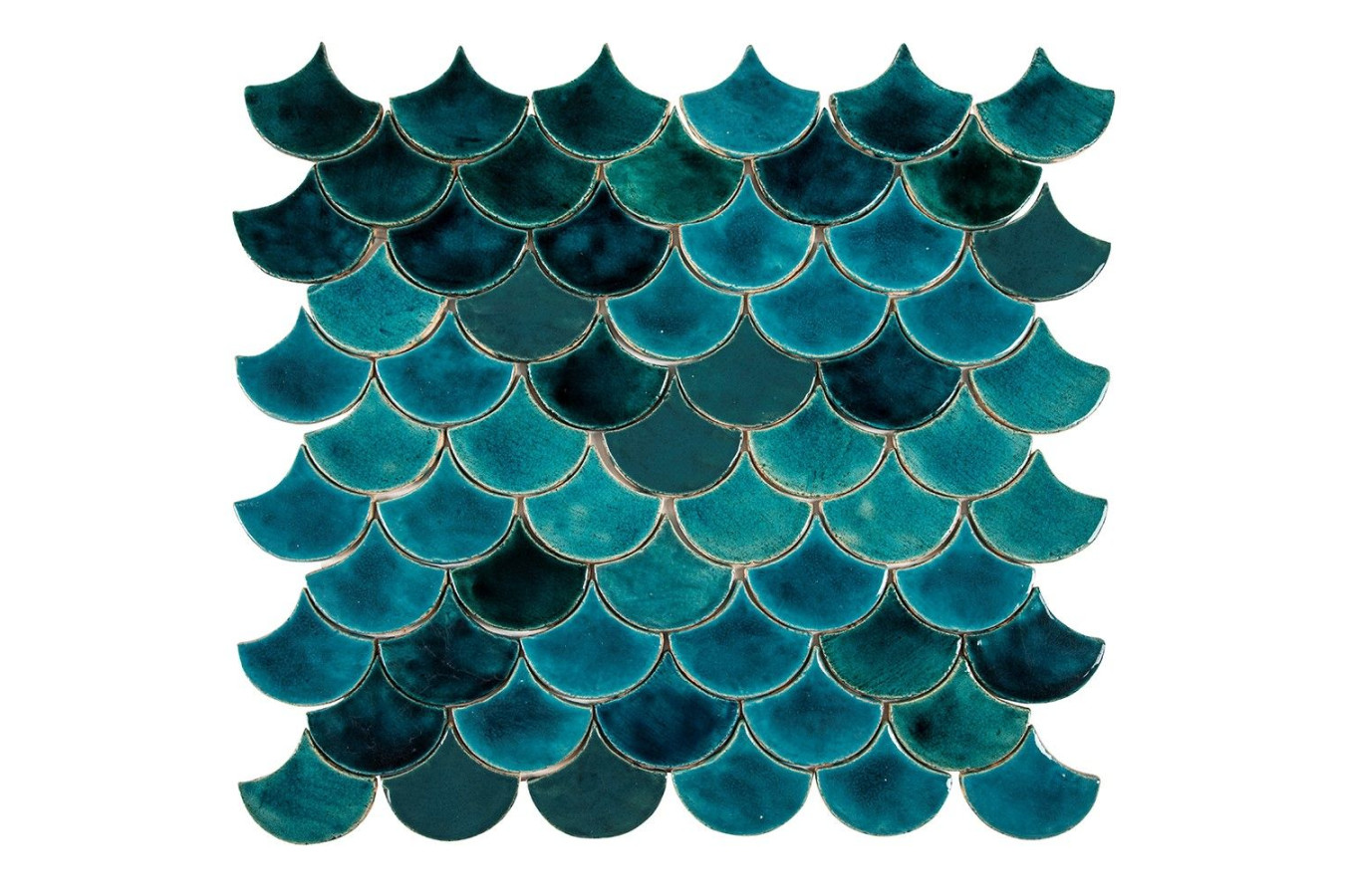 Fish scale - set of tiles "Turquoise Grotto" from the "Water" series