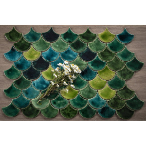 Fish scale - set of tiles "Forest Pond" from the "Water" series