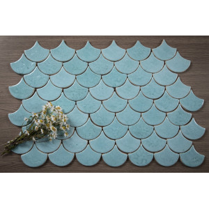 Fish scale - set of tiles "Azure Lagoon" from the "Water" series