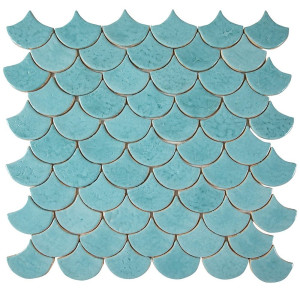 Fish scale - set of tiles "Azure Lagoon" from the "Water" series