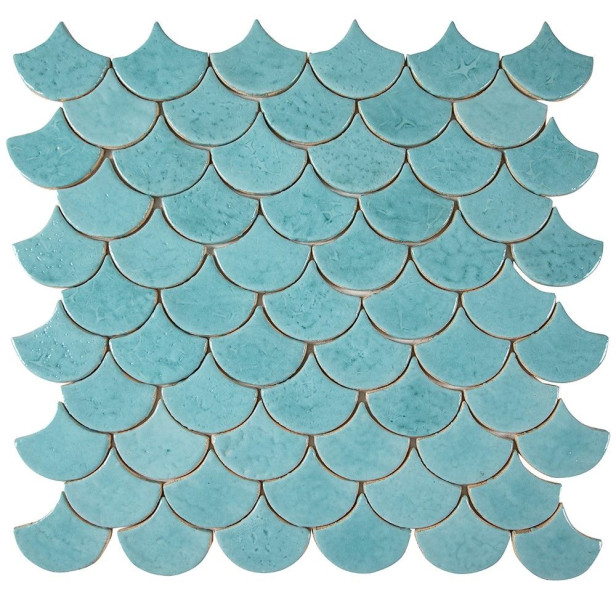 Fish scale - set of tiles "Azure Lagoon" from the "Water" series