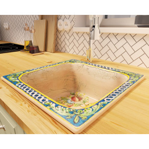 Matilde - square ceramic sink from Italy