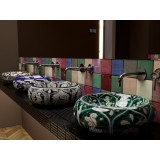 Ciruela - patchwork of single-color tiles - 90 pieces. 1 m2