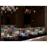 Ciruela - patchwork of single-color tiles - 90 pieces. 1 m2