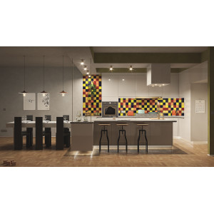 Intenso - patchwork of single-colour tiles - 90 pcs, 1 m2