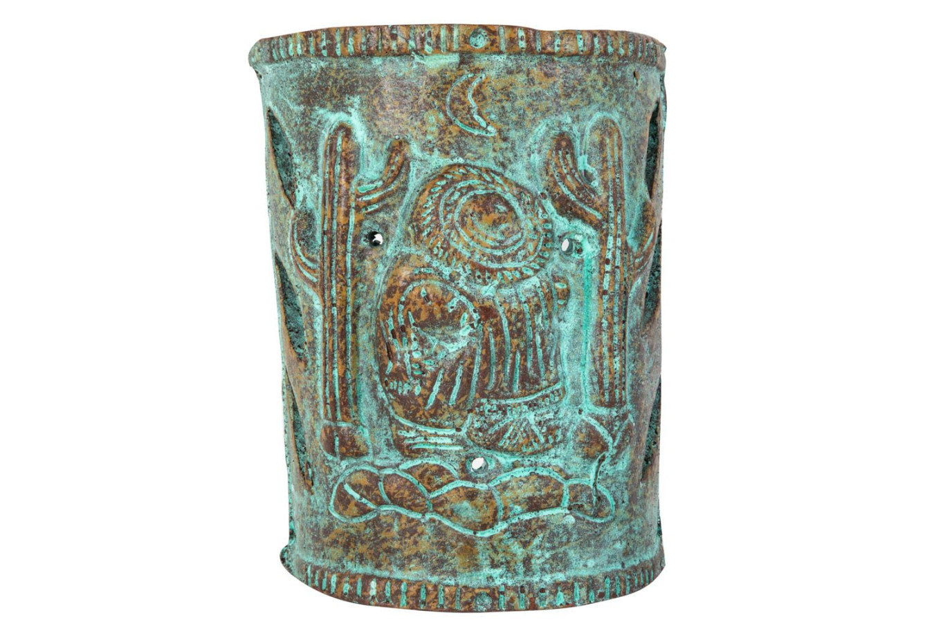 Cenot M - Mexican clay wall lamp