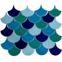 Fish scale - "Lake Bacalar" tile set from the "Water" series