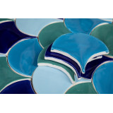 Fish scale - "Lake Bacalar" tile set from the "Water" series