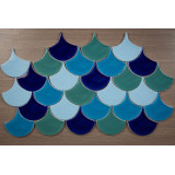 Fish scale - "Lake Bacalar" tile set from the "Water" series