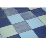 Azuna - patchwork of single-colour tiles - 90 pcs, 1 m2