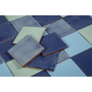 Azuna - patchwork of single-colour tiles - 90 pcs, 1 m2
