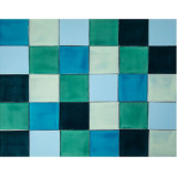 Azuta - patchwork of single-colour tiles - 90 pcs, 1 m2