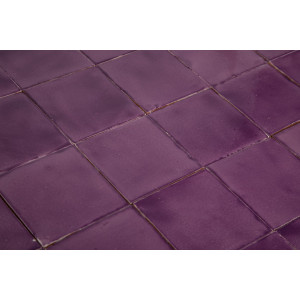 Lila Deslavado - Talavera purple single colour tiles
