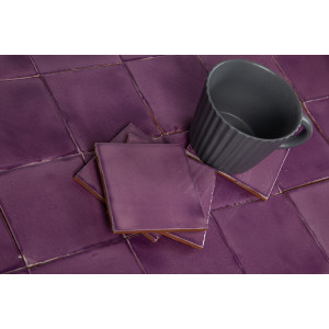 Lila Deslavado - Talavera purple single colour tiles