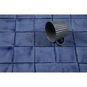 Azul Mezclilla Fuerte azur - Talavera single-colour tiles
