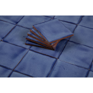 Azul Mezclilla Fuerte azur - Talavera single-colour tiles