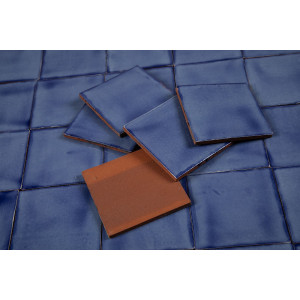 Azul Mezclilla Fuerte azur - Talavera single-colour tiles