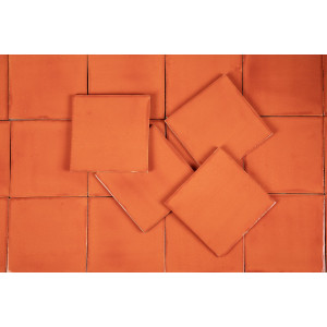Naranja Deslavado orange - single - color Talavera tiles