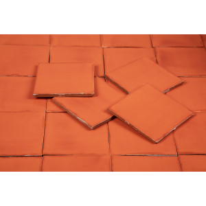 Naranja Deslavado orange - single - color Talavera tiles
