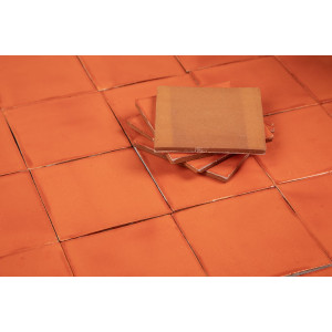 Naranja Deslavado orange - single - color Talavera tiles