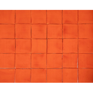 Naranja Deslavado orange - single - color Talavera tiles